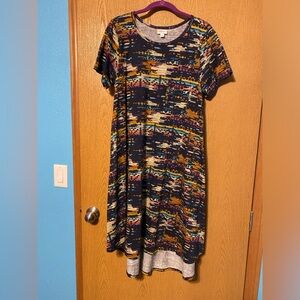 LuLaRoe Geometric HiLow Dress. Size Large.